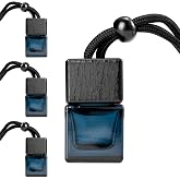 4 Pack Empty Hanging Car Air Freshener Bottles, Refillable Essential Oil Diffuser for Car & Office, Aromatherapy Decor Cube