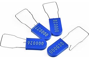 LeadSeals 100PCS Plastic Padlock Security Seals Metal Wire Padlocks Electric Meter Lockout Tags Disposable Anti-Tamper Lock N