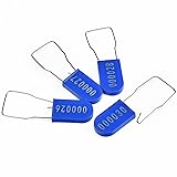 LeadSeals 100 Blue Plastic Wire Padlocks Security