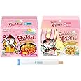 Samyang Buldak Hot Spicy Chicken Ramen Noodle Korean Stir-Fried Ramen, Carbonara & Cream Carbonara Flavor (5 Pack Per Flavor - Carbonara & Cream Carbonara)