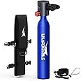 UNAROWHALS Mini Scuba Tank, 5-10 Minutes Usage Time Scuba Tank Kit, DOT/CE-EN250 Certification Dive Tank, 0.5L(3.5Cu Ft) Capacity Portable Scuba Tank, 3000 Psi Max Pressure, Aluminum Diving Tanks