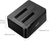 Alxum USB-C External Hard Drive Docking Station 2 Bay SATA HDD SSD Offline view 8