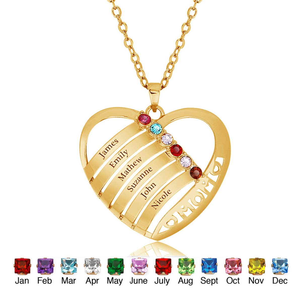 Personalized Family Necklace Mom 