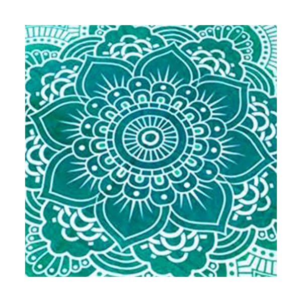 Tapiz Tiro Estera de Yoga Colcha Dormitorio Hippie Mandala Estilo de Bohemio Redonda - Verde | DeHippies.com
