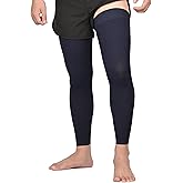 KEKING Full Leg Compression Sleeves, Unisex, Thigh High Compression Stocking 20-30mmHg Graduated Support for Thigh Calf Knee, Running, Basketball, Reduce Varicose Veins and Swelling, Navy Blue S