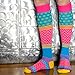 Running & Athletic Recovery Knee High 15-20mmHG Compression Socks | Crazy For Color | SM
