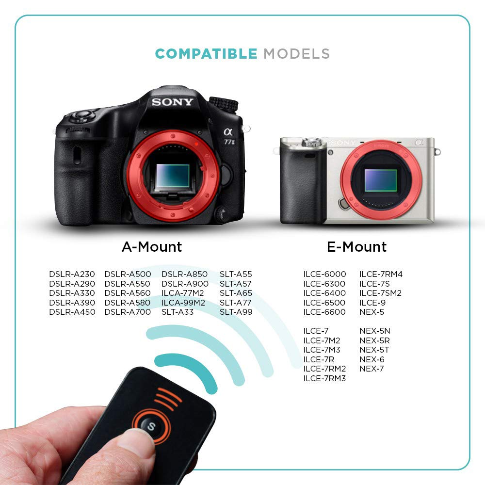 Foto&Tech IR Wireless Remote Control Compatible with Sony A7R IV III II