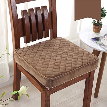 Xfxdbt Epais Dehoussable Coussins De Chaise Carre Mousse Galette De Chaise Facile A Nettoyer Chaise De Salle A Manger Coussin Bureau Voiture A L Exclusion Des Chaires Brun 45x45cm 18x18in Amazon Fr Cuisine Maison