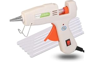 XIGGA Hot Glue Gun with 30 Pcs Glue Sticks Mini Hot Glue Gun Kit Heating up Quickly Hot Melt Glue Gun for DIY Craft and Home Repairs, 20W (White)
