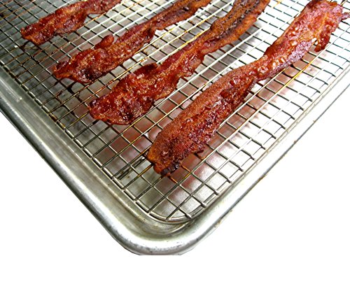 Cooling, Baking & Roasting Wire Racks for Sheet Pans - 100% Stainless Steel Metal Racks for Cooking - Dishwasher Safe… 4 Cooling, Baking & Roasting Wire Racks for Sheet Pans - 100% Stainless Steel Metal Racks for Cooking - Dishwasher Safe… - Image 5