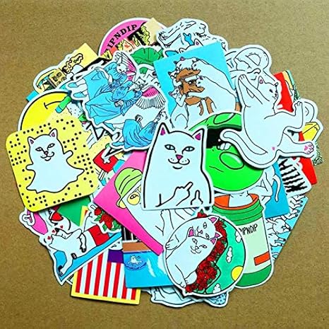 ZJJHX Pin Caliente Dedo Medio Gato Graffiti Impermeable Pegatina ...