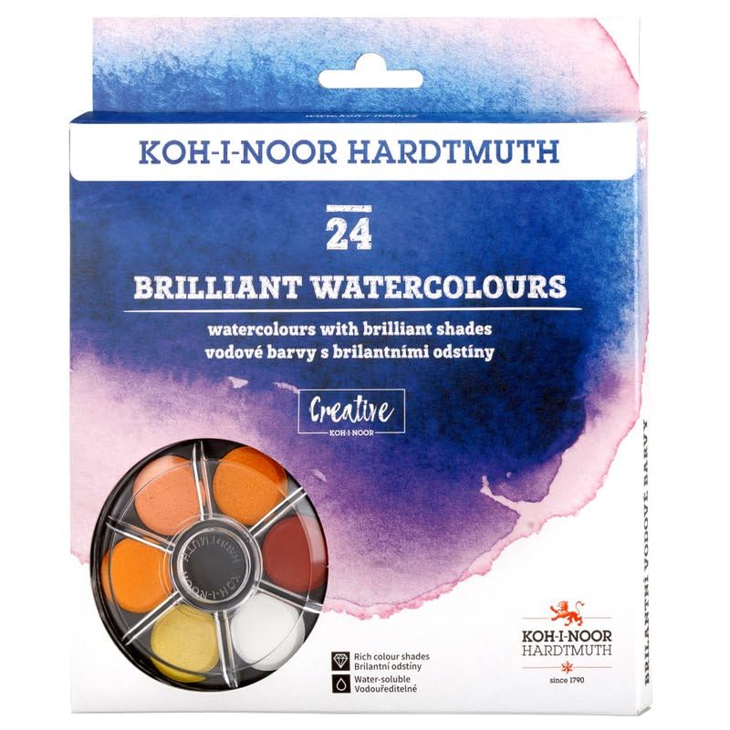 Koh-I-Noor Round Brilliant Water Colours 24