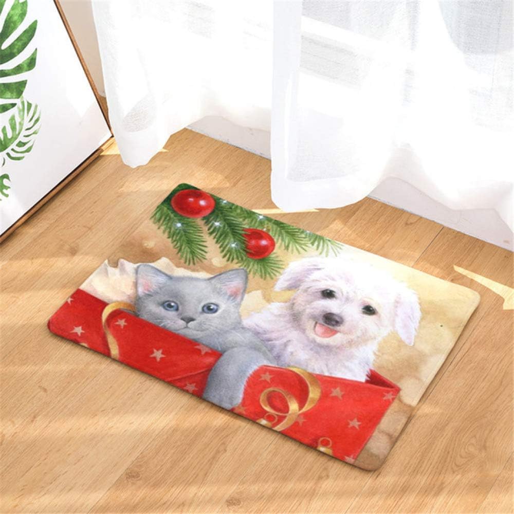 KFEKDT Merry Christmas Pattern Non-Slip Carpet Door Mat Outdoor Kitchen Bathroom Living Room Animal Floor Mat Carpet No-15 50cmx80cm