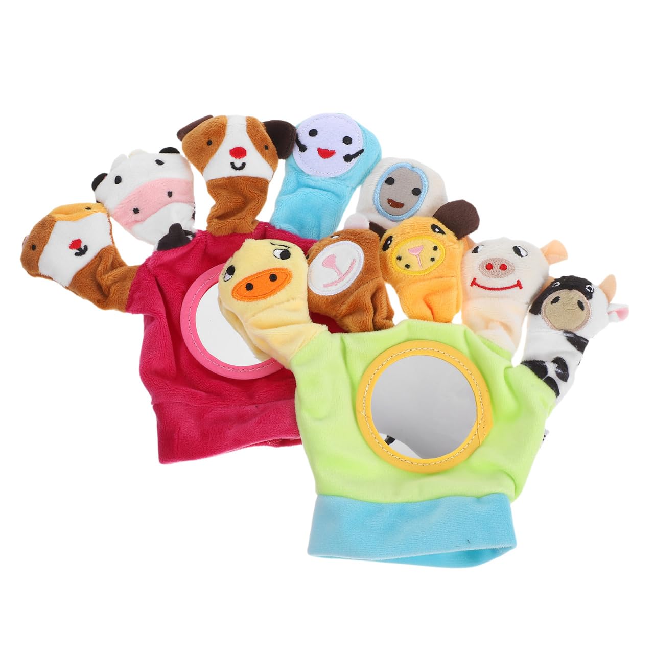 Photo 1 of 2Pcs Soft Finger Toy Finger Puppets Flannelette Kids Gloves Animal Finger Doll Hand Puppet Birthday Party Favor Gift for Baby Toddler Baby Finger Puppets Infant Finger Puppets Toy