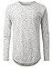 URBANCREWS Mens Hipster Hip Hop Dot Splatter Long Sleeve T-Shirt Olive, XL