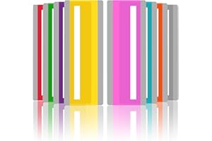 HEETOBCOS 16 Pieces Guided Reading Strips Colored Highlight Strips Overlays Reading Bookmark Reading Line Trackers for Kids Dyslexia Reading Strips Student Reading Tools (Mixed Colors)