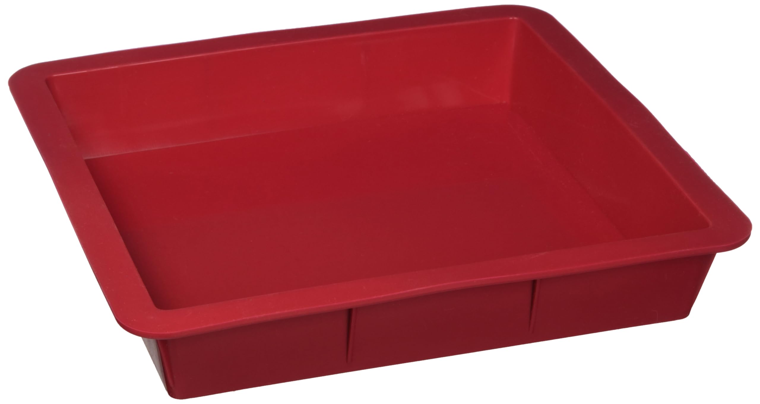 Crealys 513014 Baking Tin Square Silicon Red