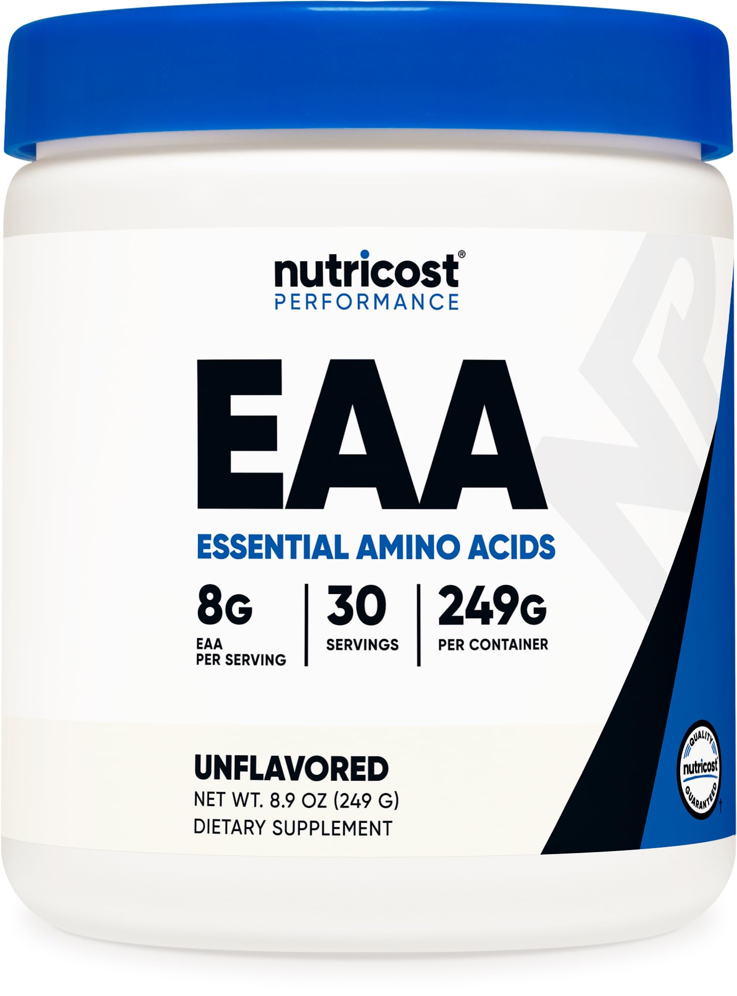 Nutricost EAA en polvo 30 porciones (sin sabor) - Aminoácidos esenciales - Sin OGM, sin gluten, apto para vegetarianos