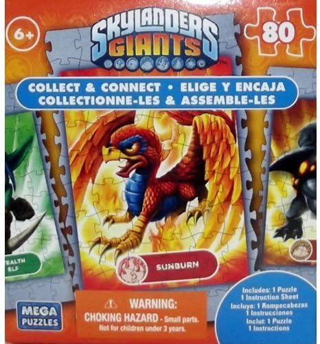 Skylanders Giants 80 piece Sunburn - Collect &amp; Connect Puzzle by Skylander Giants