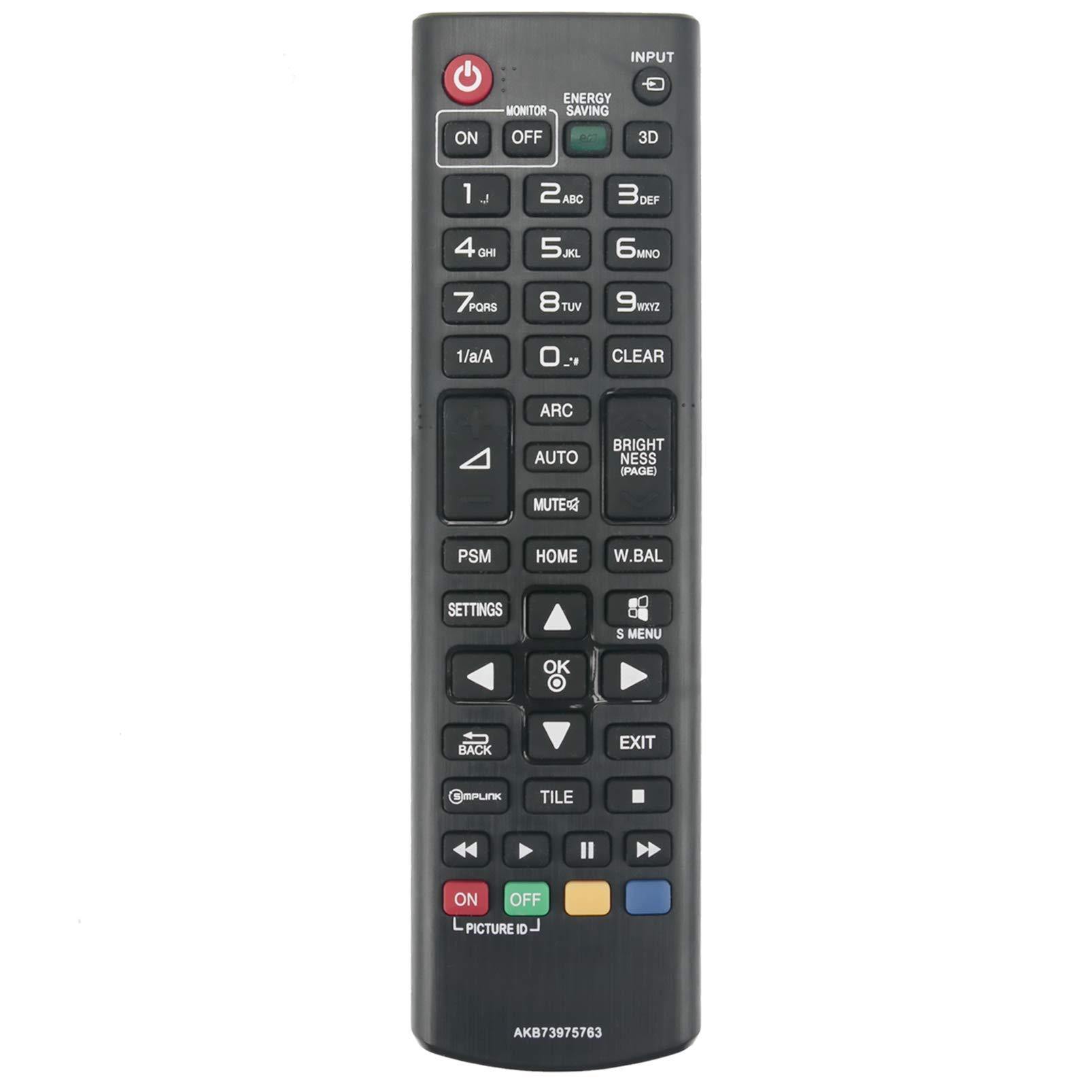 ALLIMITY AKB73975763 Remote Control Replace fit for LG TV 42WT30MS-B 55WT30MS-B 32SM5KB-B 43SE3KB-B 47WL30MS-D 49XF3C-B 55LV75A-7B 60WL30MS-D 42LS33A-5B 43SM5KB-B 47WV50BR-B 55LS33A-5D
