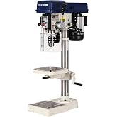 QD-KYOHO 10-Inch Benchtop Drill Press- Variable Speed 50-3000 RPM,Bench Drill Press Cast Iron Table &amp; Base, 6.2-Amp Drill Presses With Laser And LED Work Light ，0.4 kW Variable Frequency Drive (white)
