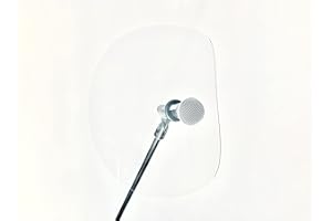 (14 inch Diameter Trombone Shield) Crystal Clear Acrylic Vocal And Horn Deflector Shield: 4 Styles For Trumpet Saxophone Trom