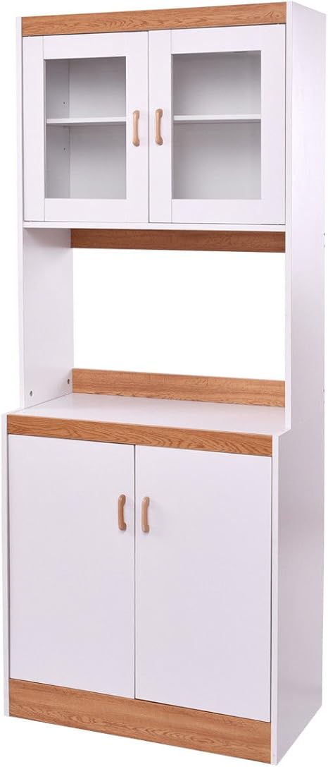 Amazon Com Tall Microwave Cart Stand Kitchen Storage Cabinet