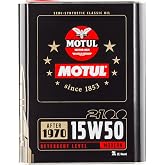 Motul 2100 Classic 15W50 Engine Motor Oil Semi-Synthetic 2-liter 104512