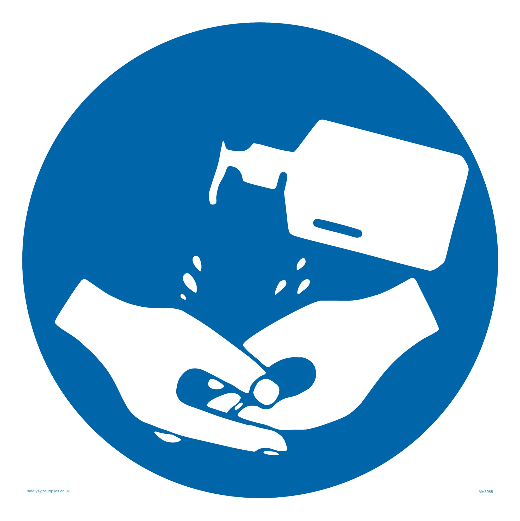 Hand sanitiser symbol Sign - 200x200mm - S20