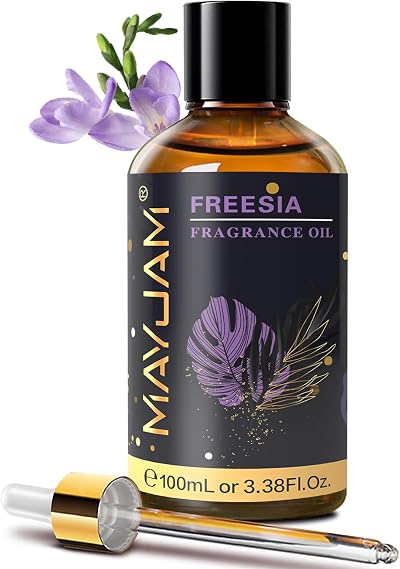 MAYJAM Fragrance Oil Freesia 100ML with Glass Dropper Diffuser Candle Soap