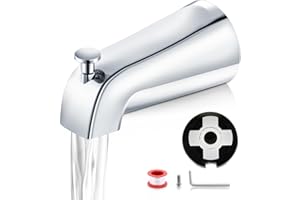 MORNWAEN Bathtub Faucet Replacement with Diverter,Easy to Install American Standard Tub Spout for 1/2" Copper Water Tube with Install Tool (Chrome)