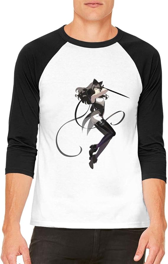 Amazon Co Jp Missy おしゃれ メンズ ファンタジー アニメ ルビー キャラクター ブレイク ベラドンナ 人物 画像 猫娘 イメージ Uネック ラグラン 7分スリーブ Tシャツ やわらか肌着 涼感シリーズ スポーツ Black Xl 服 ファッション小物