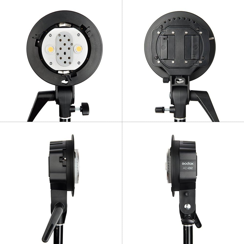 GODOX WITSTRO AD-B2 AD200 Dual Power Flash Head Bowens Mount Double Tube Light Head Bracket for AD200 Portable Flash Speedlite - Image 4