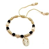 Archangel Michael, Archangel Adjustable Bracelet, Saint Michael, Saint Bracelet, Guardian Angel, Jewelry of Saints, Cataholic bracelet for women, Catholic gifts, Pearl bracelet, Jewelry for Women.