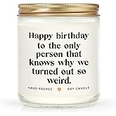 musaecoin Sister Birthday Gifts, Funny Gifts for Sister, Happy Birthday Gift for Women Sister Best Friend - Handmade Lavender Candle 7oz