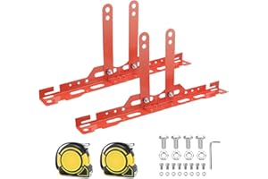 WODHMIEY Heavy Duty Wheel Alignment Tool Plate, Toe Alignment Gauge Adjustment Plate with 2pcs 5m Measuring Tapes, Accurate M