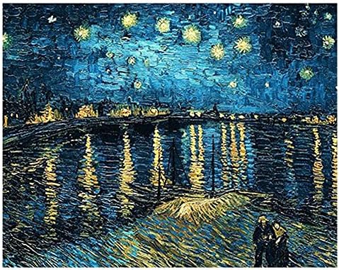HEWADY DIY 5D Diamond Painting Kit, Starry Night Crystal Full Diamond Rhinestone Painting By Number Cross Stitch Kit Embroidery Craft Home Decor (11.8"x 9.8")