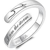 Silver Adjustable Ring Inspirational Jewelry S925 Sterling Wrap Open Ring for Women