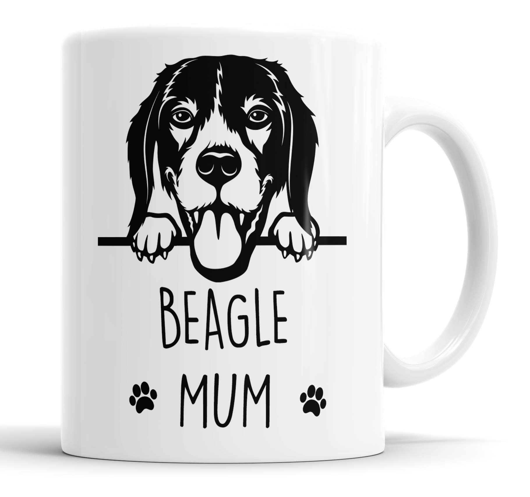 Faithful Prints Beagle Mum Mug Pet Present Beagle Dog Mum Dad Friend Joke Funny Gift Cup Birthday Christmas, Ceramic Mug