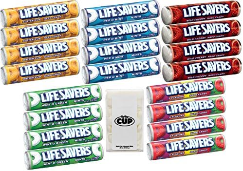 Amazon Com Life Savers Hard Candy Variety Pack Pack Of 20 5 Of Each Butter Rum Wild Cherry Pep O Mint Wint O Green 5 Flavor 14 Ct Rolls Grocery Gourmet Food