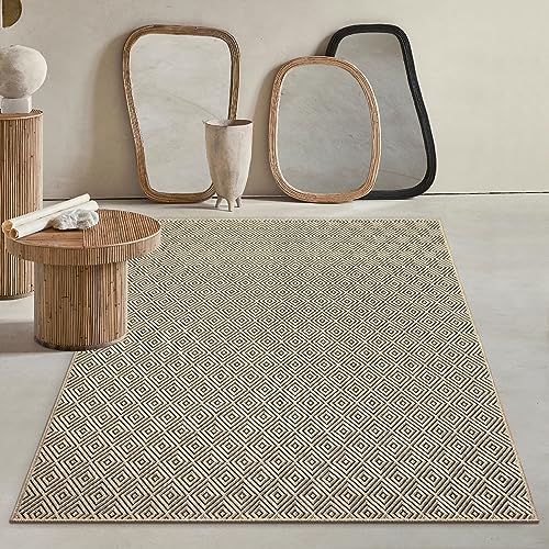 Mias Teppiche Soil – ca. 240 x 340 cm Outdoor Teppich wetterfest Jute-Look Balkon Terrasse