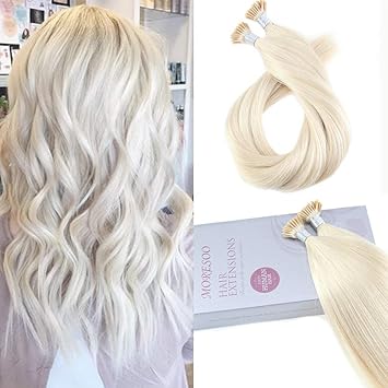 Amazon Com Moresoo 20 Inch I Tip Cold Fusion Hair Extensions
