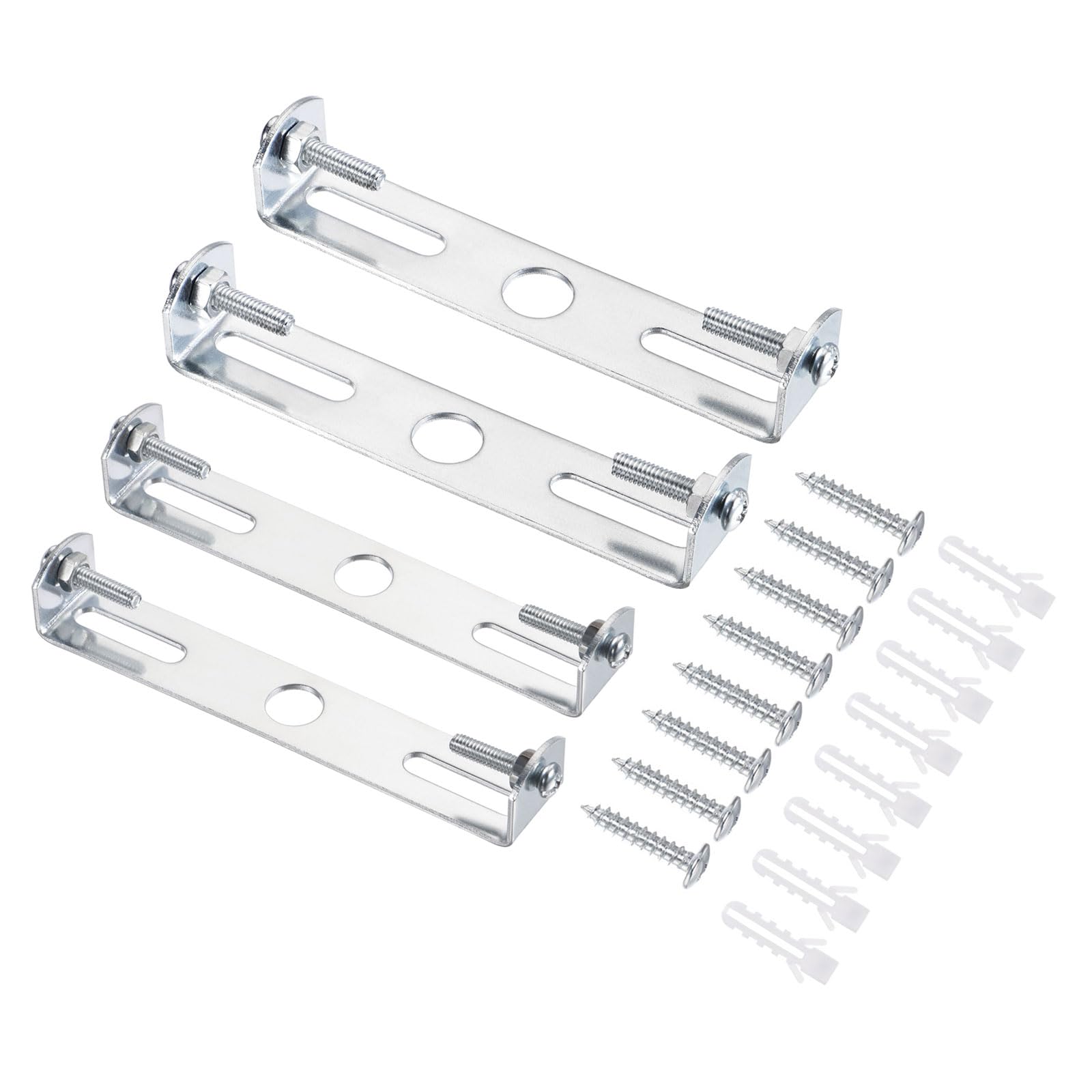 CoCud Ceiling Light Plate, 3.54" & 4.1" Length, Galvanized with Screws Wall Mounting Crossbar Kit Light Fixture Mounting Bracket - (Applications: for Home Office Chandelier Lamp), 8-Pack