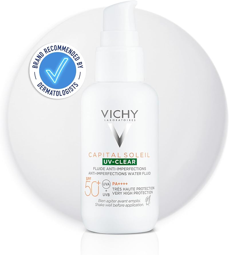 Vichy Capital Soleil UV-Clear SPF50 Mattifying Sunscreen Blemish Skin Salicylic