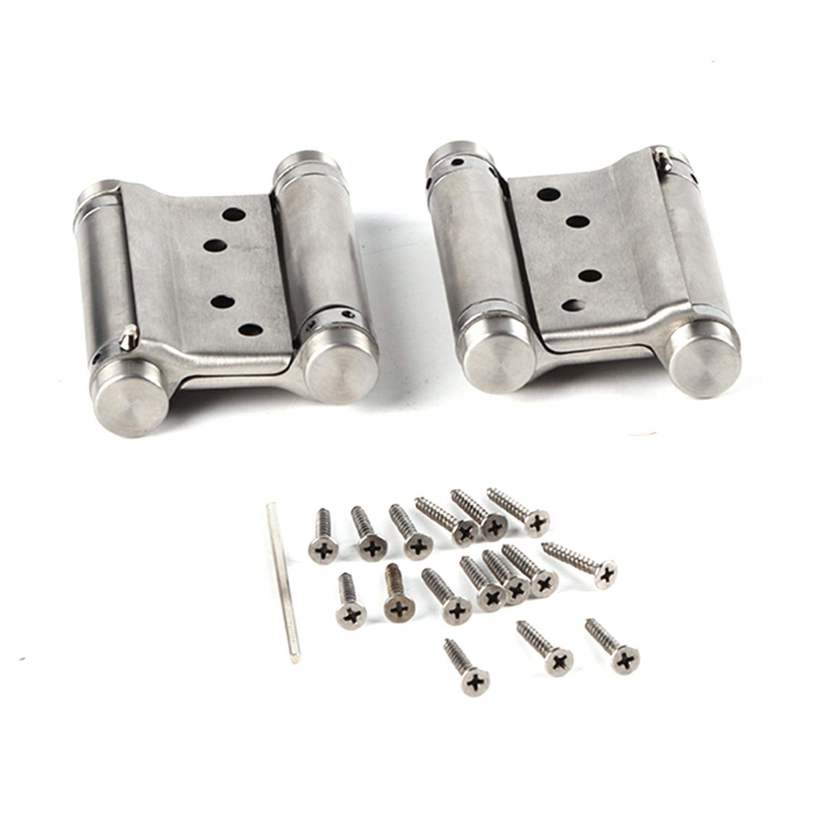 Roberee 2Pcs 3'' Inch Stainless Steel Double Action Spring Hinge for Freegate, Bar Counter Doors