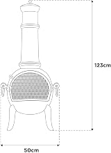 La Hacienda Monterrey Chimenea Log Burner Fire Pit Garden Patio Steel Cast Iron view 3