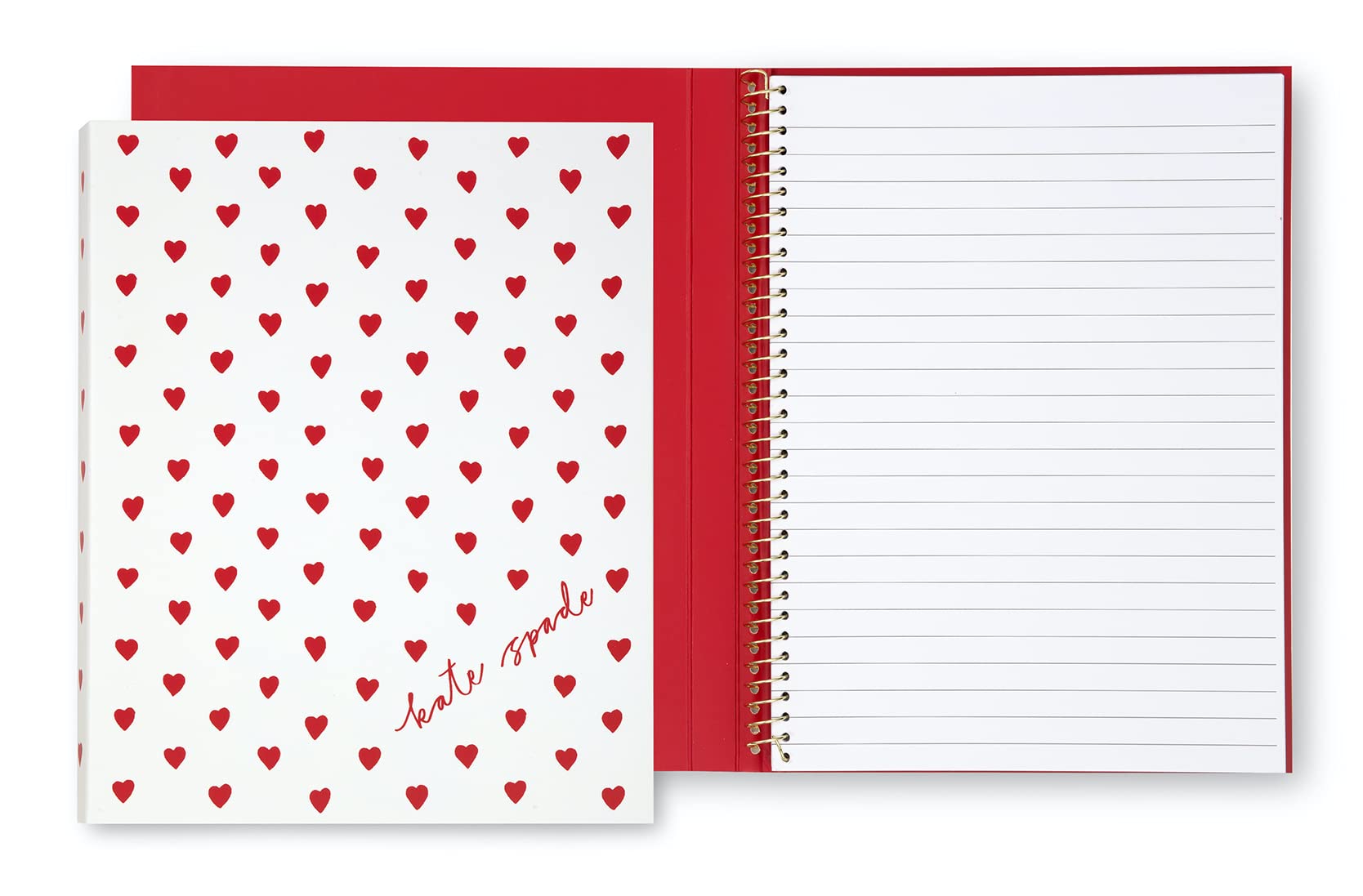 Kate Spade New York Small Concealed Spiral Notebook, 8.25" x 6.75" Journal Notebook with 112 Lined Pages, Joy Dot