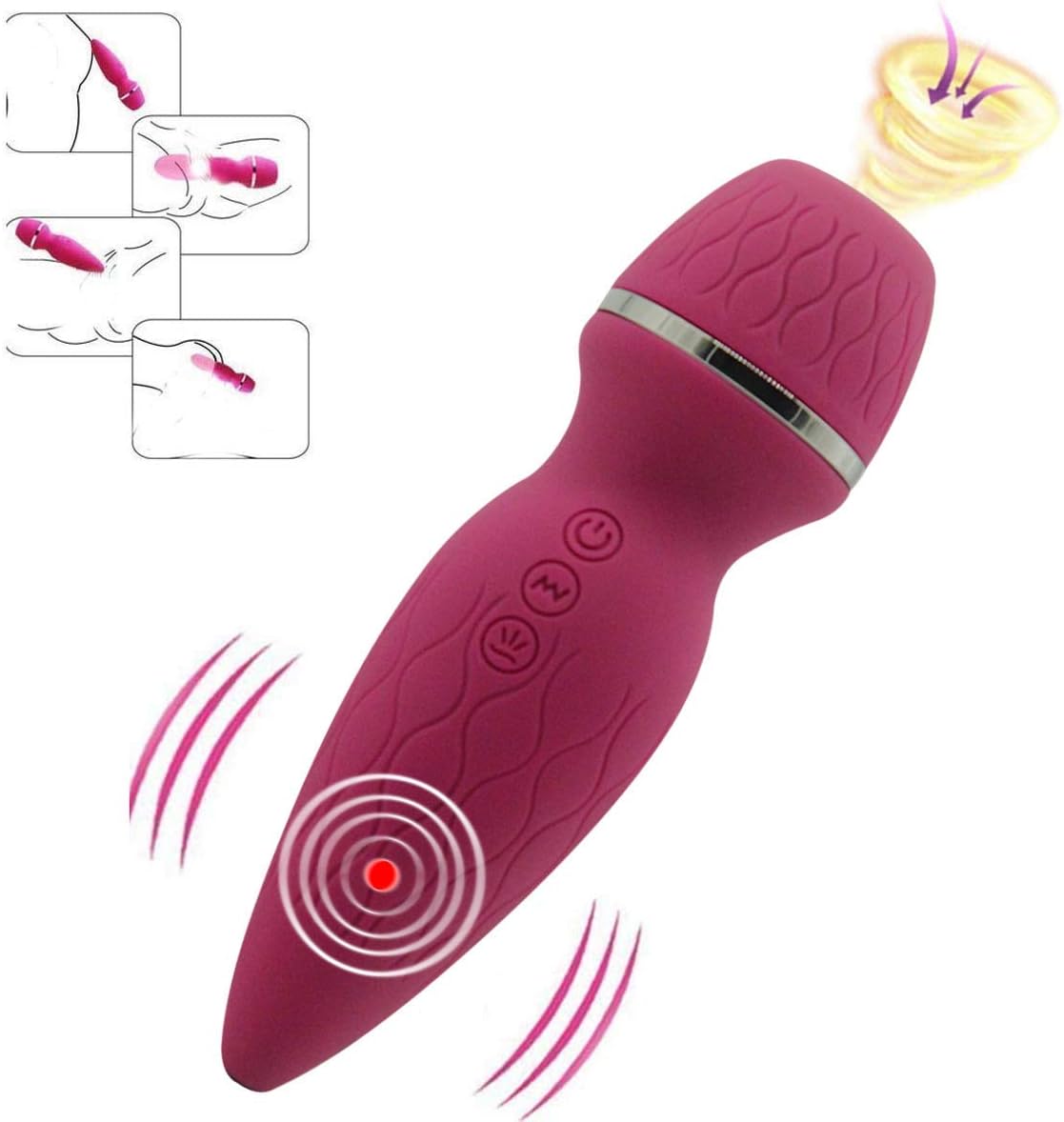 Perfect Size Silent Waterproof Oral Personal-Wǎnd 10 Speed Licking &Víbrǎting & Heating N-ípple Víbrǎtǒr for Women