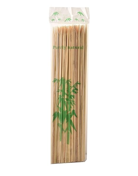 Prakritii Cultivating Green Bamboo Roasting Skewers/Kebab Sticks 12 Inches (Pack Of 100)