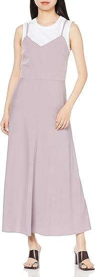 Amazon Co Jp ミラオーウェン 背中編み上げキャミサロペワンピ 09wfo レディース 服 ファッション小物